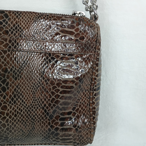 Rebecca Minkoff Brown Snake Print Crossbody Bag - Picture 11 of 14
